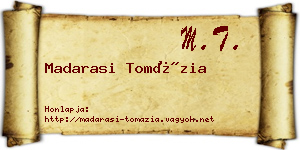 Madarasi Tomázia névjegykártya